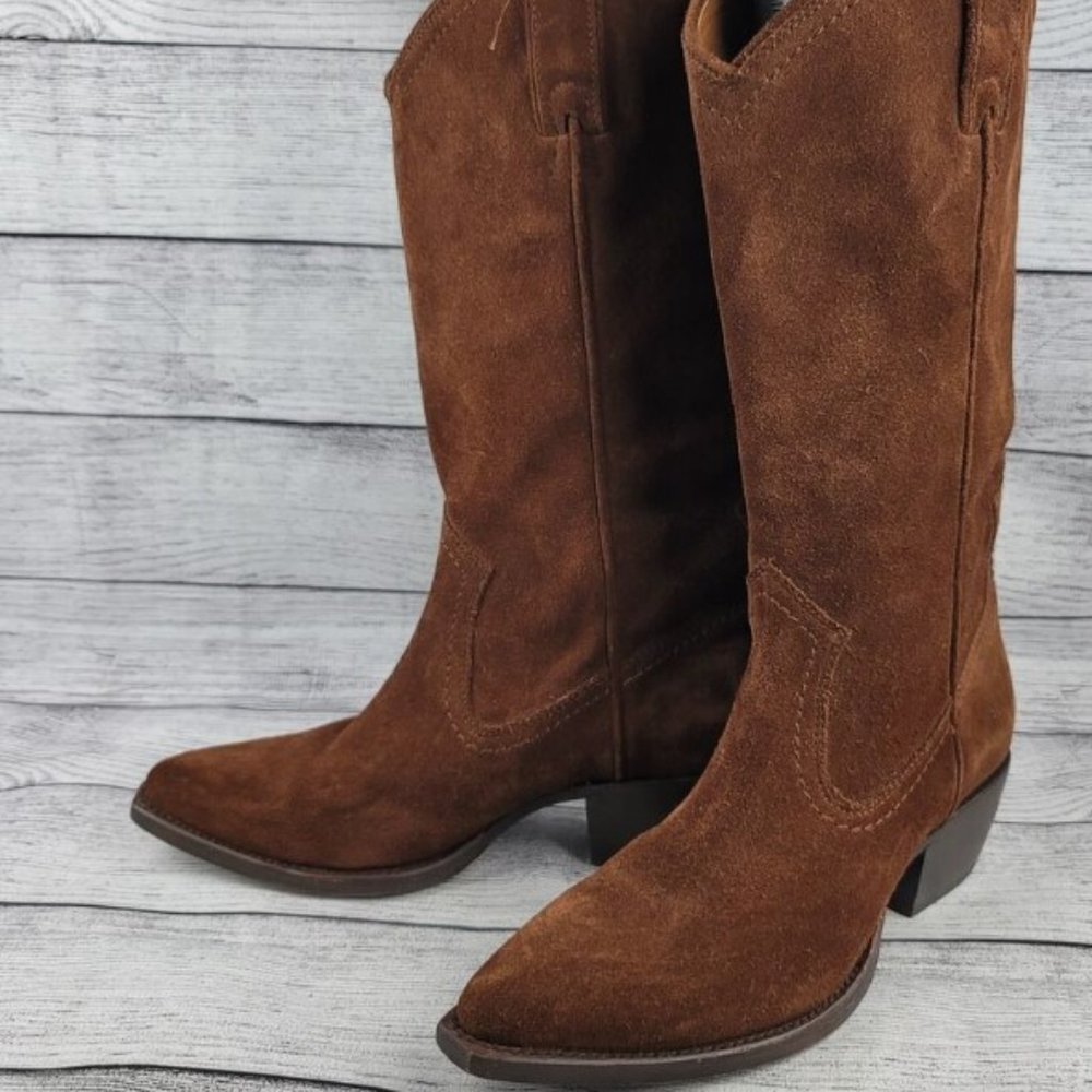 Frye Sacha Tall Western Boots ~ PRISTINE  CONDITION ~ Orig $350.00